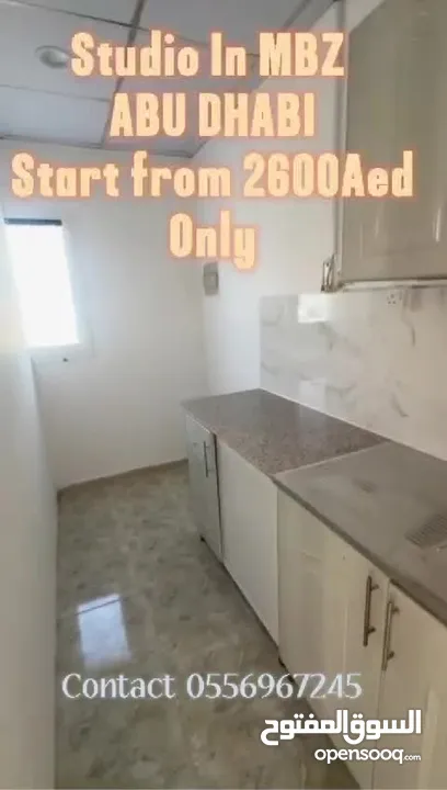 شقة استديو للايجار السنوي في محمد بن زايد بافضل الاسعار Studio Apartment for Annual Rent in Mohammed