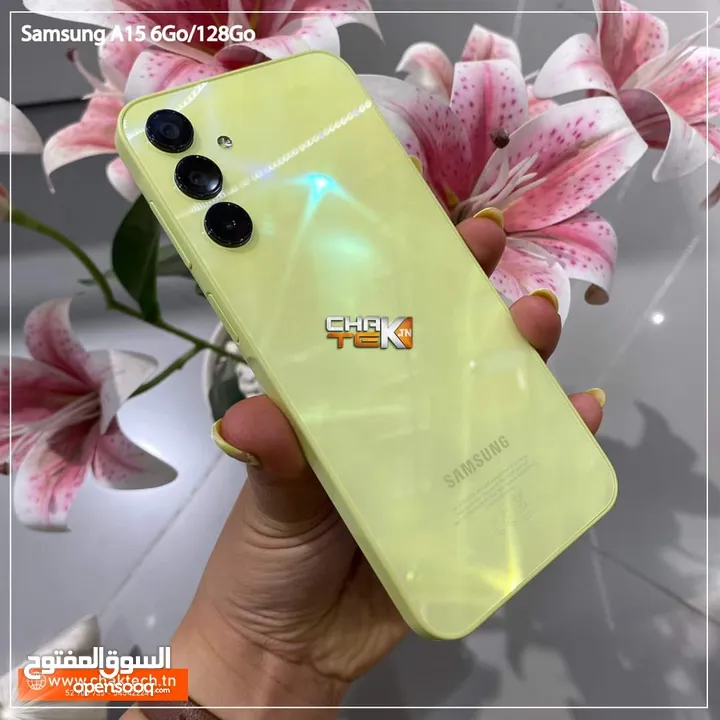 مشغل ايام Samsung A15 رام 8 و 12و 16 جيجا 128 و 256 أغرضة و الكرتونه الأصلية مكفول سنة متوفر توصيل