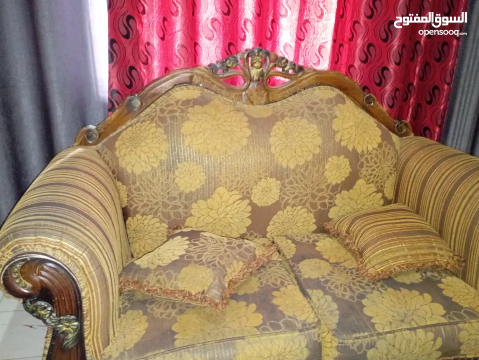 كنب 9مقاعد خشب زان للبيع بسعر 50