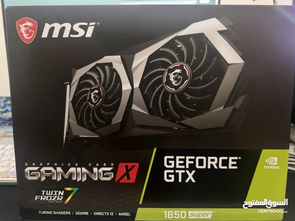 كرت شاشه للبيع 1650 super msi gtx   استعمال بسيط وشخصي gaming  graphic  card for sale x