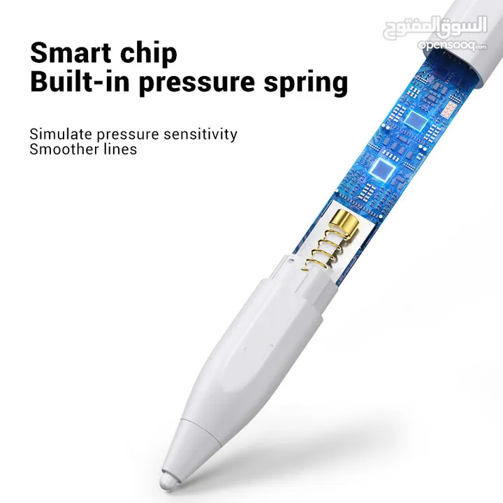 قلم زى apple pencil و بسعر رائع جدا و بيدعم خصية راحة اليد اللون اسود