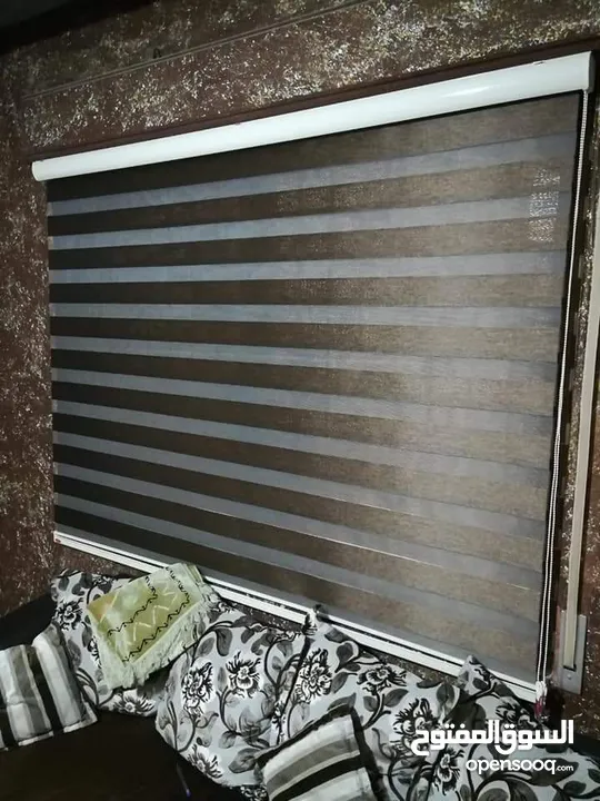 ستائر زيبرا تركي وستائر رول بلاك اوت ودم اوت