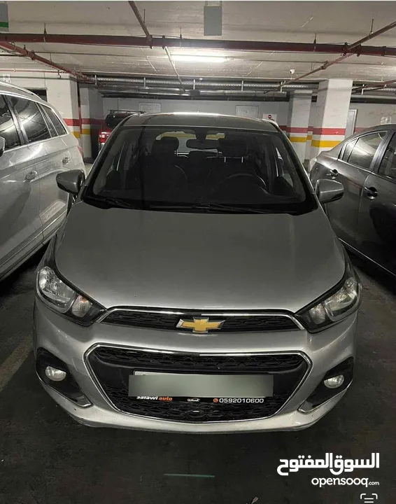 شفروليه سبارك 2018 ماتور 1400 اتوماتيك ترخيص وتامين لشهر 6 صيانة دورية للبيع كاش فقط او بدل