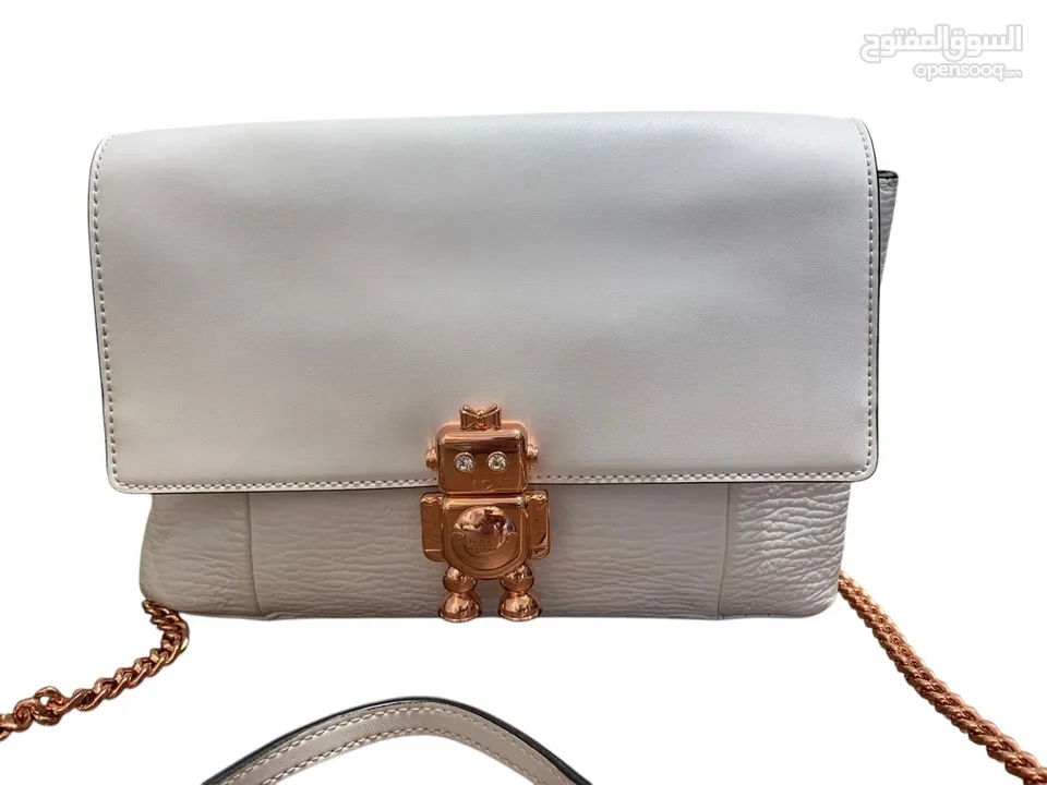 حقيبة تيد بيكر جلد اصلي بحالة الجديد Ted baker handbag like new white color