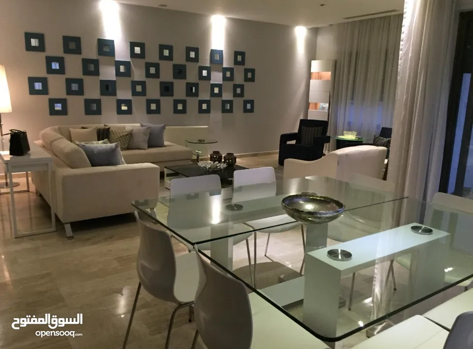 شقة فاخرة - مفروشة - عبدون - 4نوم 2ماستر - 260م - تدفئة غاز - اعلان رقم - O464