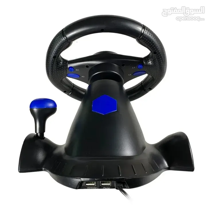 ستيرنغ ويل مقود سواقة مع بريكات لأجهزة الـ PC و البلايستيشن GT-V7 7 in 1 Steering