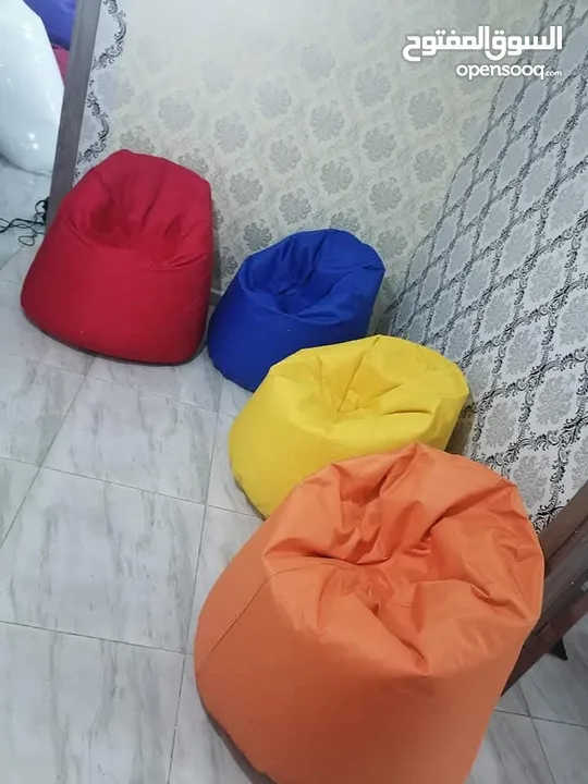 بفات بين باق bean bag مقاعد قماش ووتر بروف محشو بوليسترين. خدمة التوصيل لجميع المحافظات