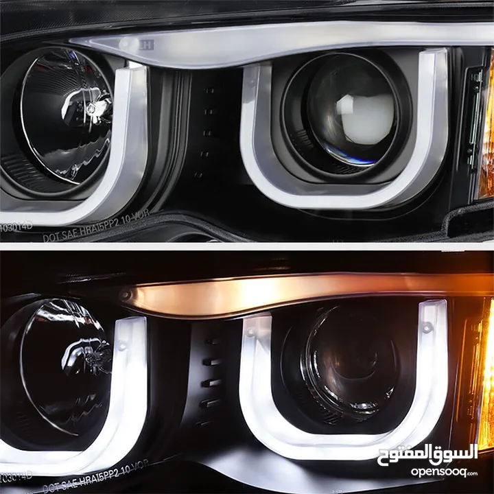 ‏  New Lights BMW 2003/04 E46 Sedan طقم اضاءة امامي، خلفي، كشافات، جديد.  BMW E46