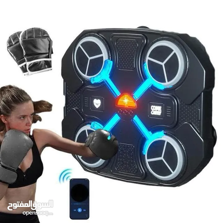 جهاز الملاكمة الموسيقي المثبت على الحائط مع مكبر صوت بلوتوث احدث اصدار