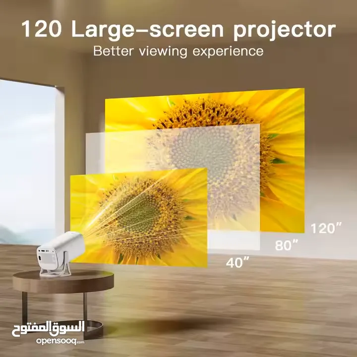 بروجيكتور عالي الدقة اندرويد ويندوز ابل وايفاي Projector Universal S40 Max 4K Auto Keystone