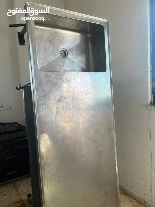 مجلى ستنانلس حوض واحد متر و80 سنتمتر ( 180 سنتمتر )