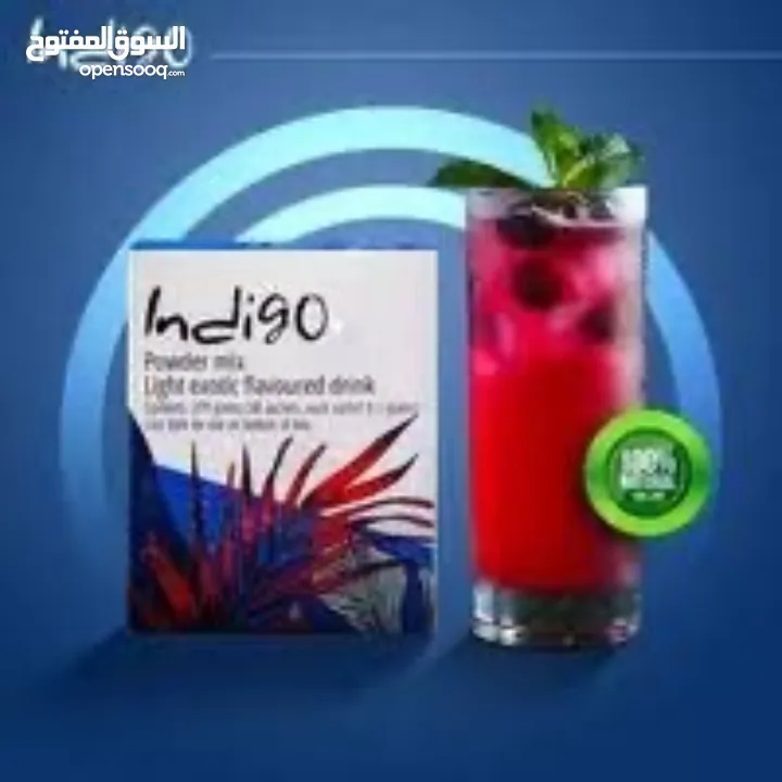 مشروب طاقة Indigo جديد طبيعي 100 % مشروب طاقة أنديغو الأصلي بوكس كامل 30 كيس بسعر منافس