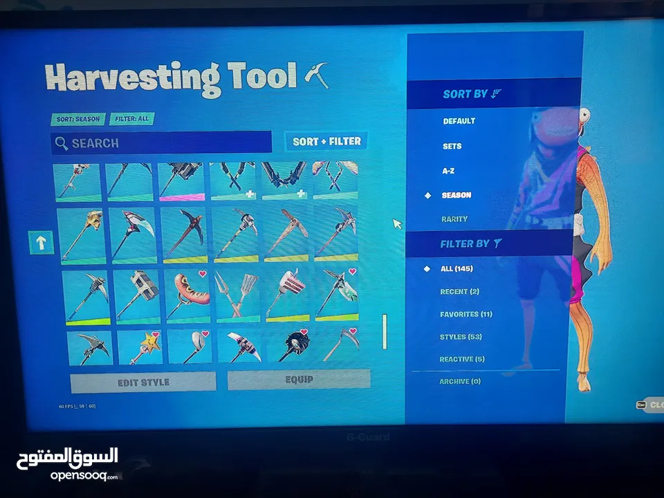 حساب فورت نايت +151 طور الزومبي القديم