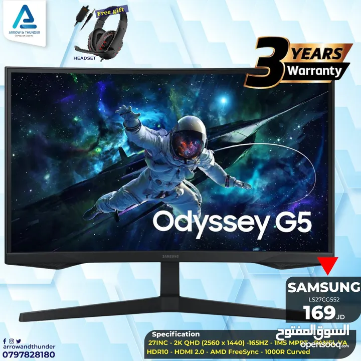 شاشة سامسونج Monitor Samsung G5 27 Inch بافضل الاسعار