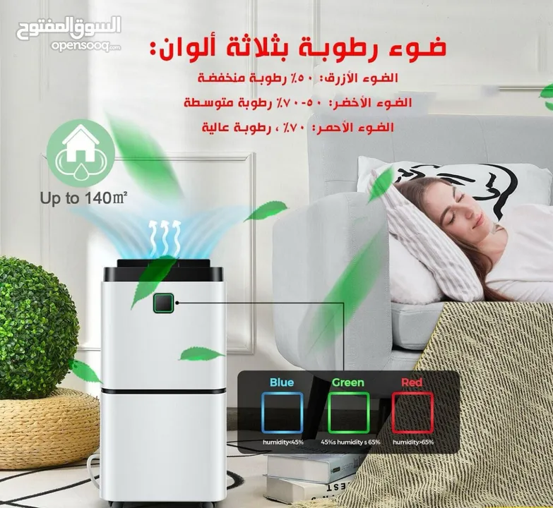 جهاز سحب وإزالة الرطوبة والعفونة وتنقية الهواء جهاز لوك الماني من شركة كلفن الألمانية كفاله 3 سنوات