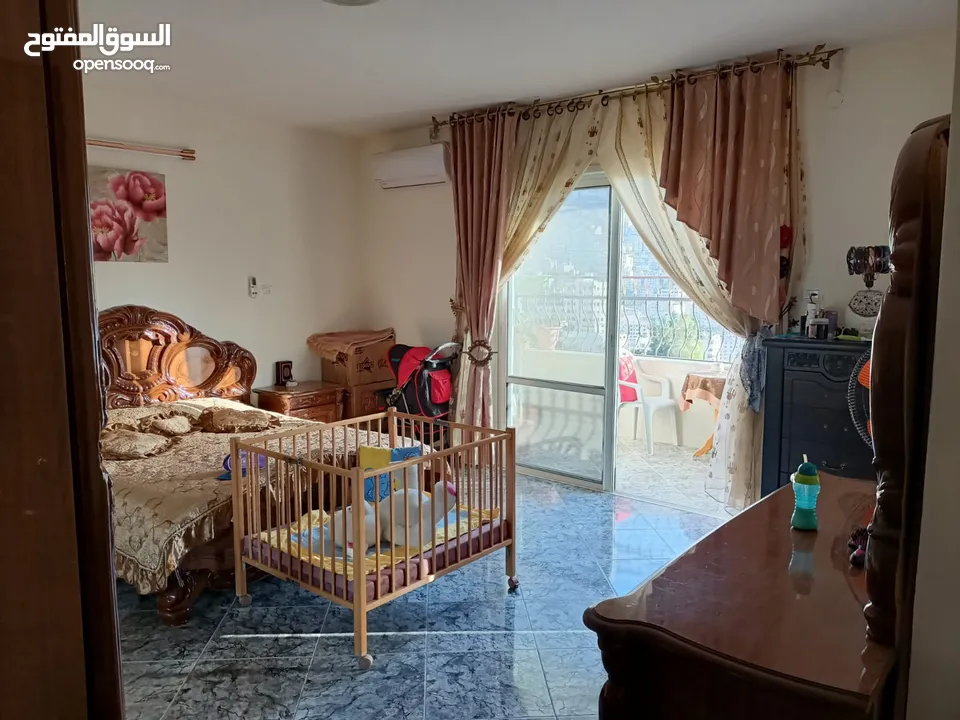 شقة مفروشة للايجار مع مكيف اطلالة رااائعة على نابلس