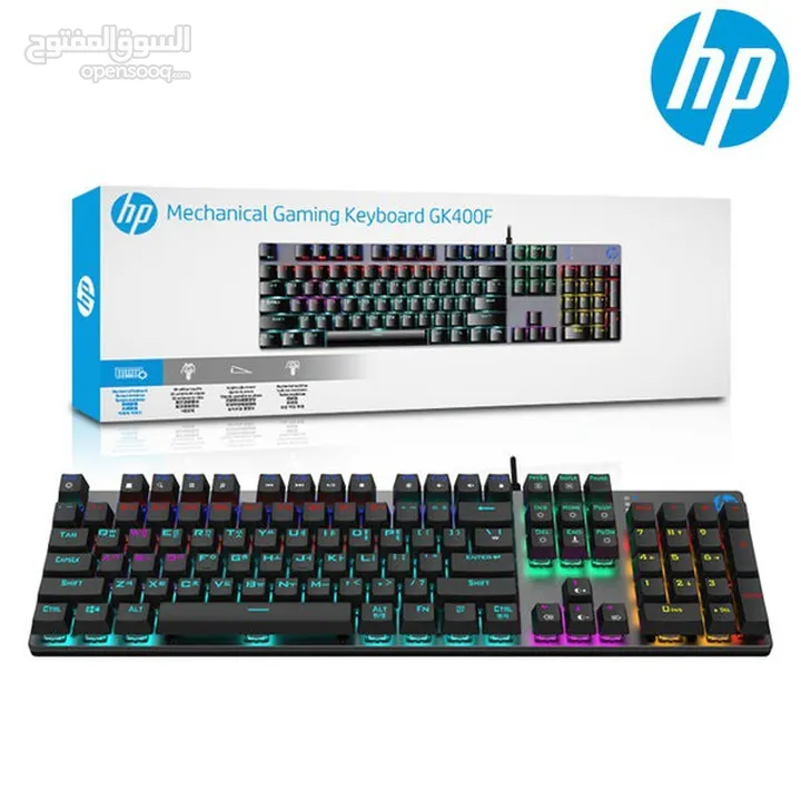 GK400F keyboard hp Mechanical Gaming كيبورد جيمنج من اتش بي مواصفات ممتازة مضيئ  