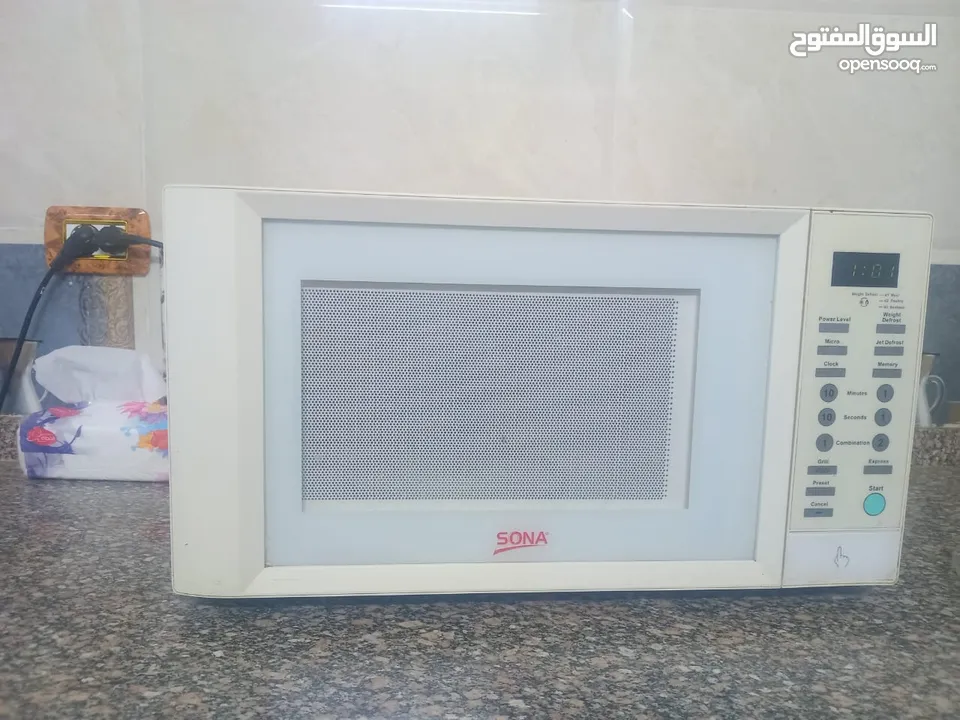 غاز أيطالي ست عيون +ميكرويف سوني ابيض ممتاز