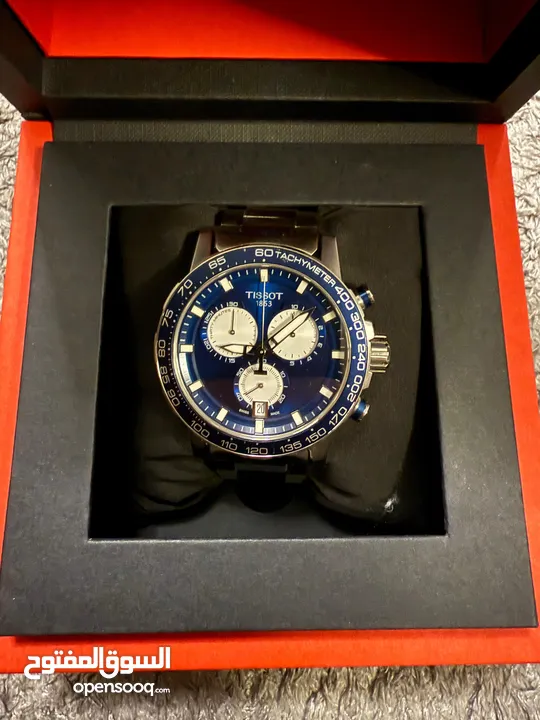 Tissot Supersport Chrono, 45.5 mm, Blue dial, Metal bracelet, Swiss Quartz movement