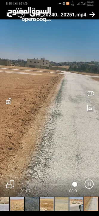 للبيع قطعة أرض 3.4 دونم في النقيره شارع الميه خلف كازيه جوبترول شارعين بالقرب من مشروع الشهد 4