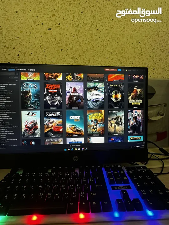 حساب ستيم يحتوي 8971 لعبة وافضل الالعاب منها gta و horizons call of duty والسعر قابل التفاوض
