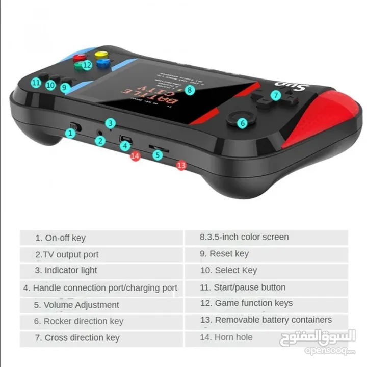 جهاز العاب الفيديو Retro SUP X7M Game Player 500