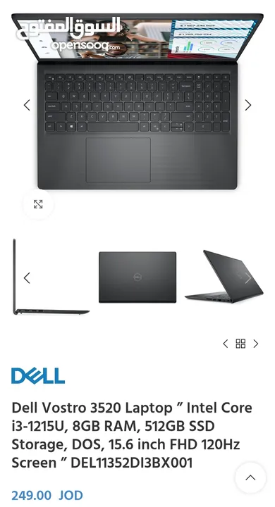 Dell 3520 i3 12gen New لابتوب ديل جديد