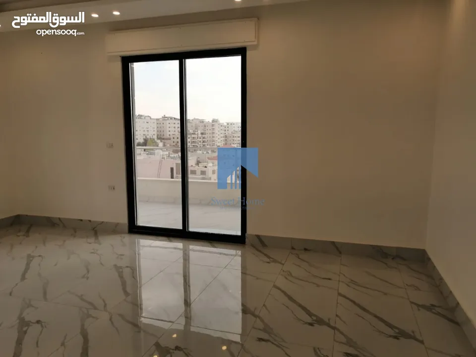 شقة فاخرة للبيع في خلدا  - قرب مدارس ساندس طابق ثالث 160م مع روف دوبلكس 125م لم تسكن