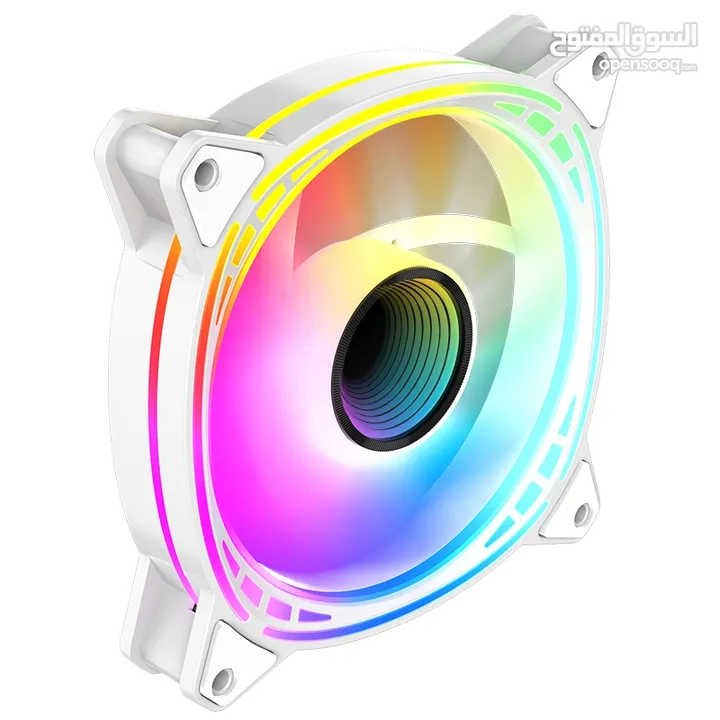 Huntkey GX120 ARGB Arctic Circle PC Gaming Fan 120mm 1200RPM مروحة تبريد مع اضاءة