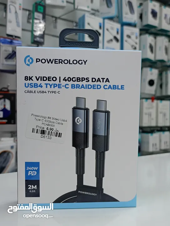 POWEROLOGY 8K VIDEO USB4 TYPE-C 40GPS CABLE