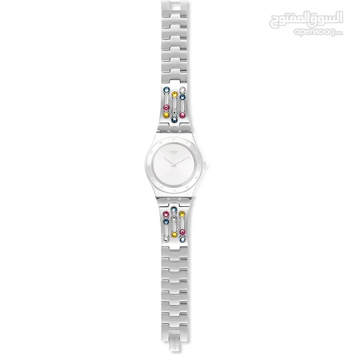 ساعة SWATCH  SPARKLANCE STANLESS STEEL ولا شخط وجديدة بورقتها لم تلبس بعد (تم تنزيل السعر!!)