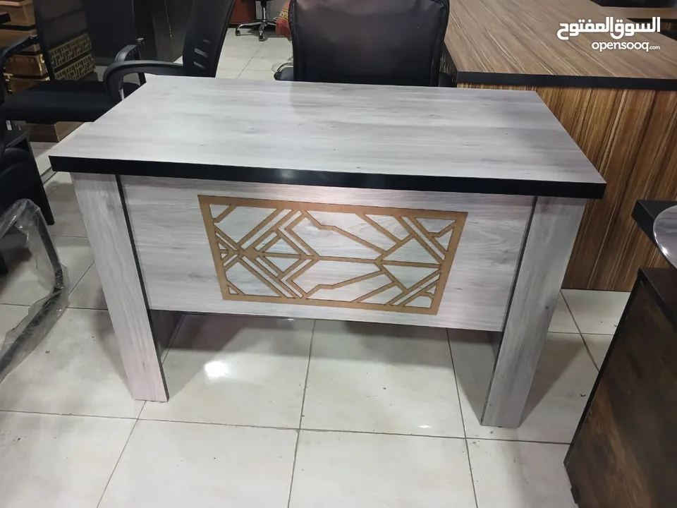 مكتب 120  و140 و160 سم مع درجين معلقات باسعار خياليه
