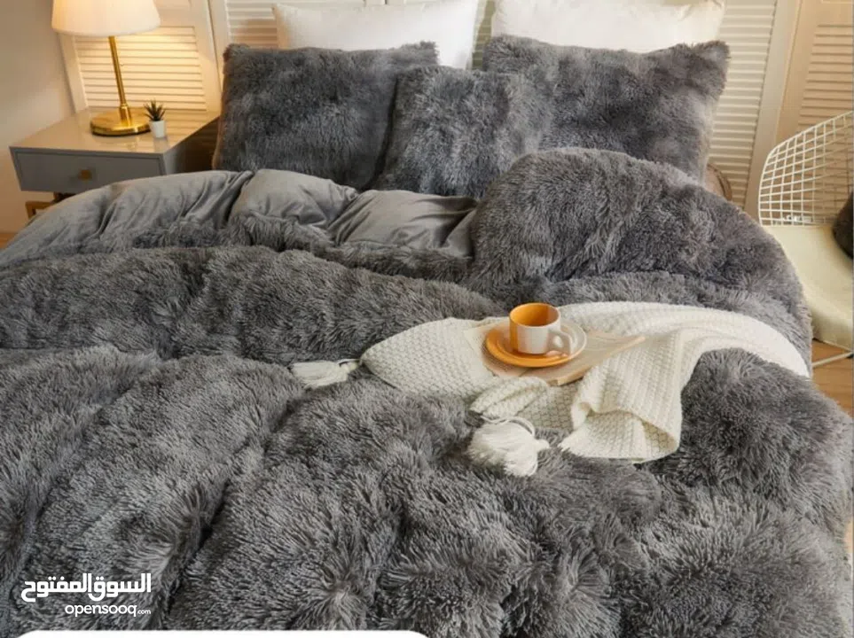 لحاف ريش النعام دبل فيس مجوز – 4 قطع