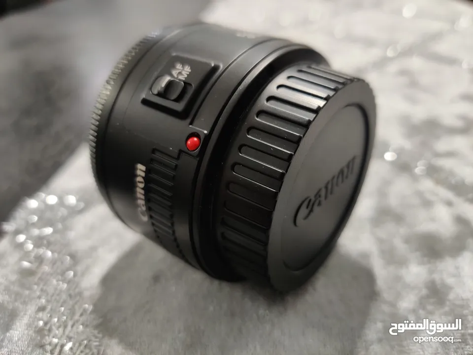 Canon EF 50mm f/1.8 II بحال الجديد بالكرتونه