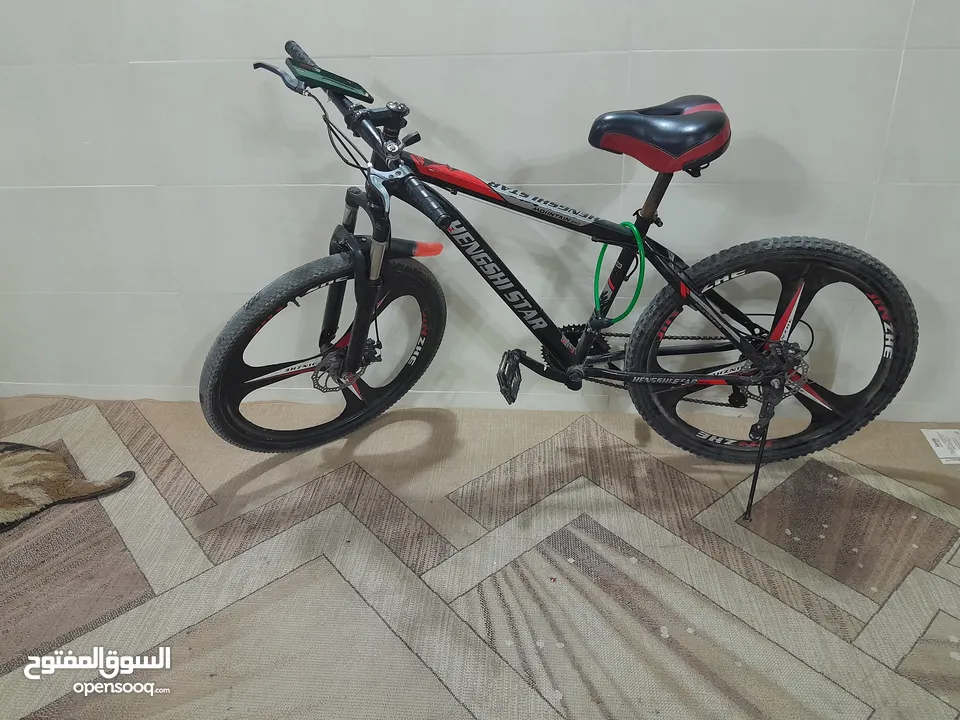 بسكليت نمره 26 غيارات 7 خلفي 3 أمامي جنط فراشه صنوبرص هيدروليك أمامي