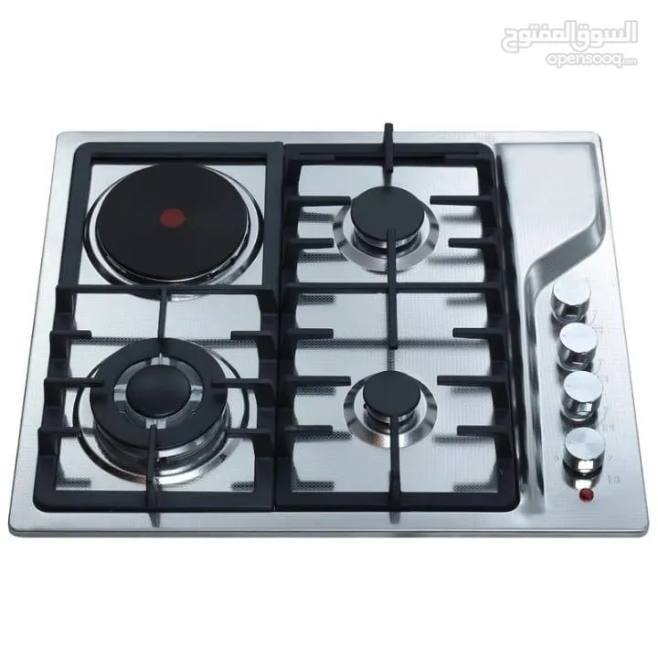 طباخ غاز وكهربا StarLux لون اسودطباخ غاز وكهربا StarLux لون سلفر .