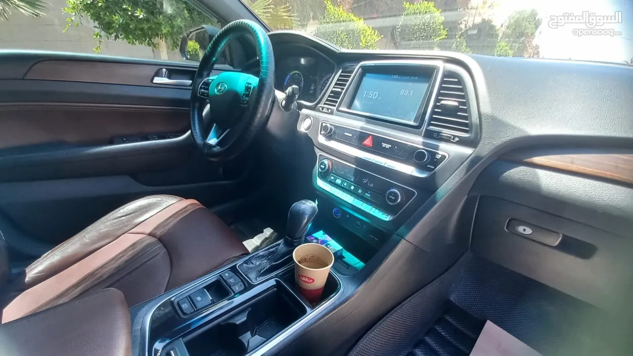 هونداي سوناتا 2018 فحص 3 جيد لون اسود ملوكي فل الفل اعلى فئة بانوراما بسعر مغري قابل للبدل