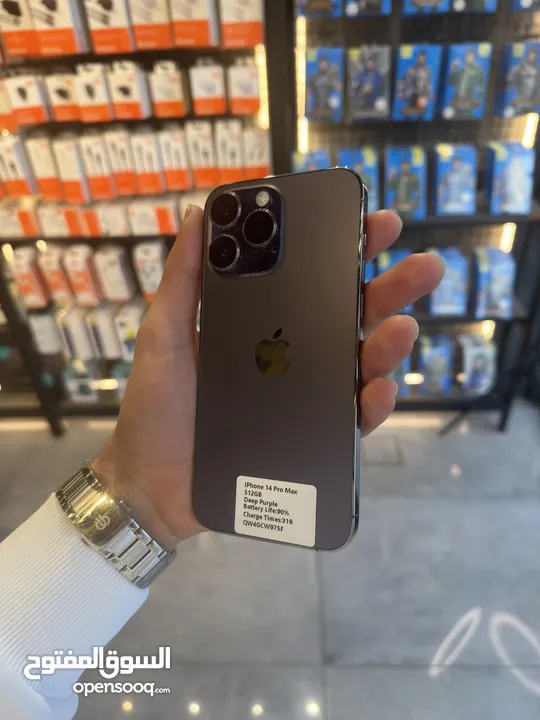IPHONE 14 PRO MAX (512GB) USED LIKE NEW / ايفون 14 برو ماكس 512 جيجا مستعمل بحاله الجديد كفاله سنتين