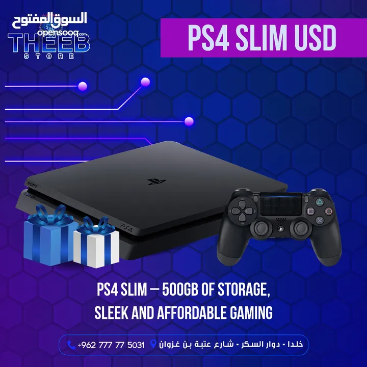 جميع أجهزة بلايستيشن متوفر ب افضل الاسعار وب افضل كفاله عند theeb store خليك مرتاح