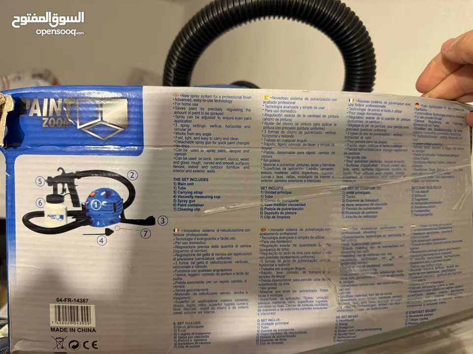 مضخة رش  دهان صغير للاستعمال دهان مساحات صغيره بحالة جديد مستعمل مرتين