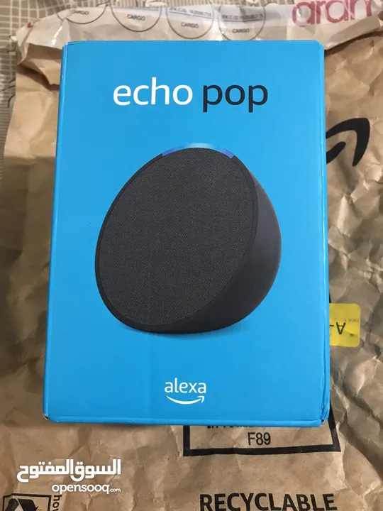 Introducing Echo Pop  Full sound compact smart speaker with Alexa  Charcoal سماعات اليكسا