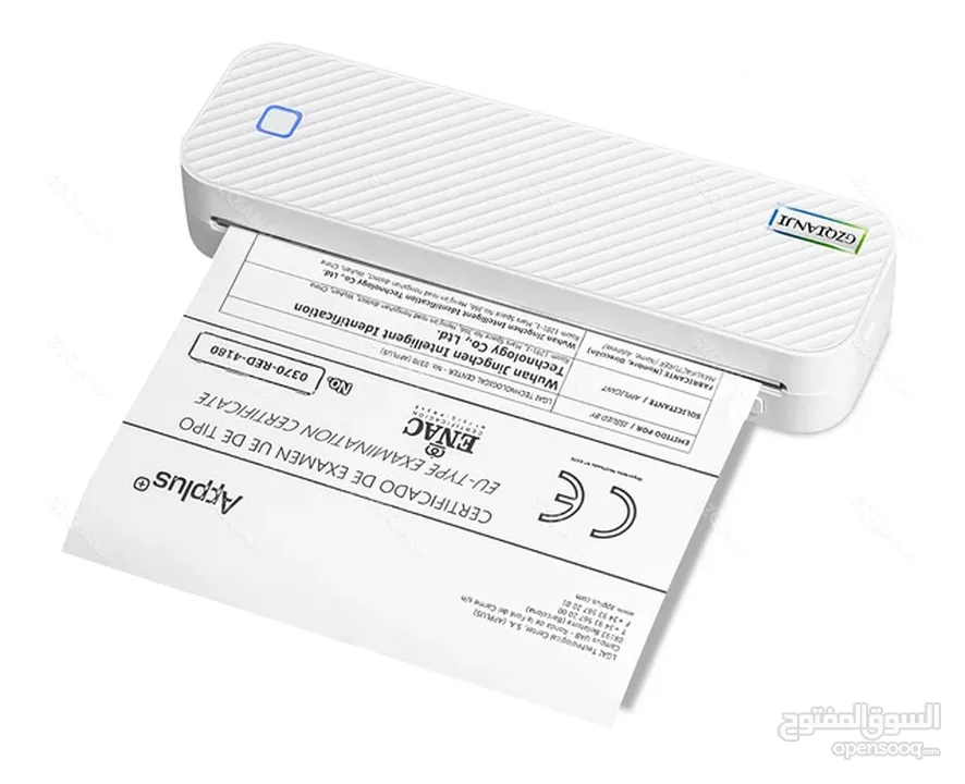 للبيع: طابعة GZQIANJI GZMA412 المحمولة – حرارية، A4، لاسلكية عبر Bluetooth!