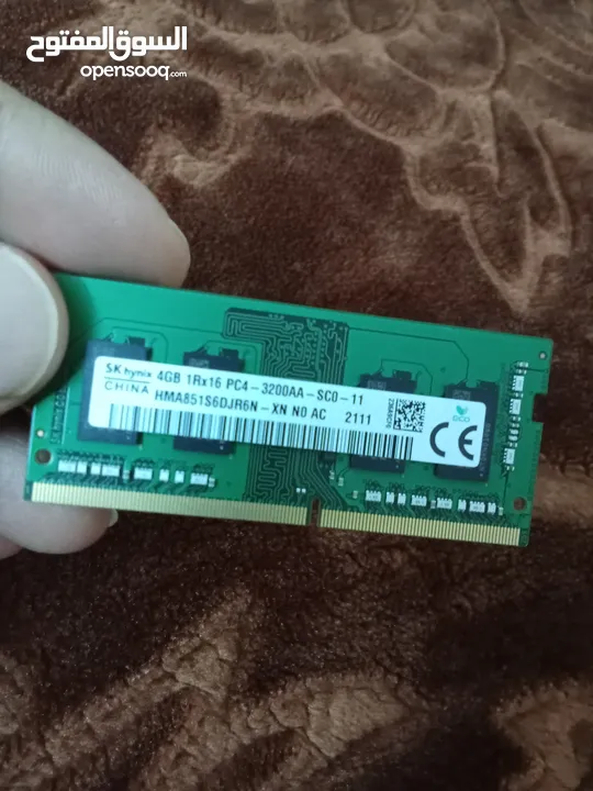 RAM for Laptop DDR4 (4 GB) for sale رام لجهاز اللابتوب ددر4 4 جبجابايت للبيع