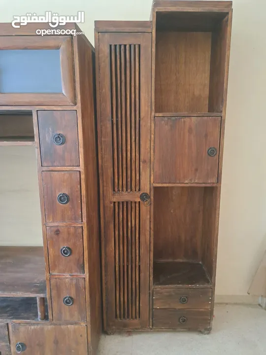 Customer-made with many storage compartments, An Antique Wall Unit for Sale