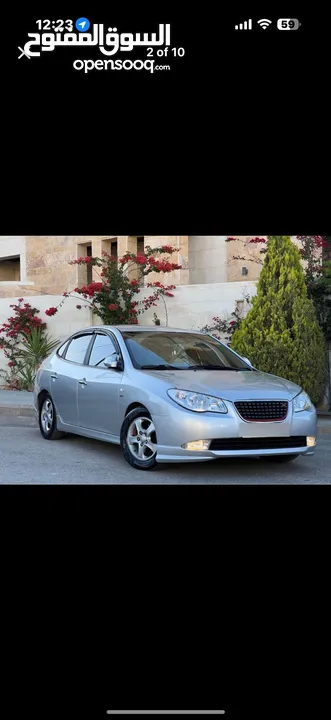 هونداي افانتي hd  2009 لون سلفر متاليك جير عادي بحال ممتازة للبيع