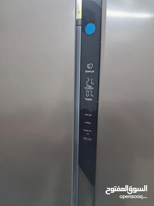 Brand New, Haier Side by Side two doors Refrigerator, Twin Inverter Technology, Silver Color