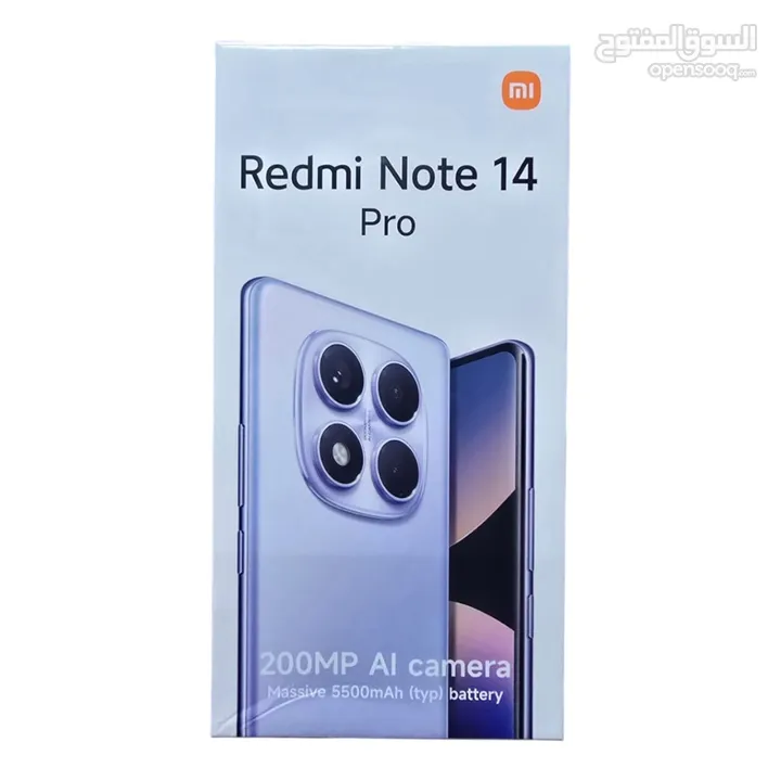 ريدمي Note 14pro 5g&4g جديد كفالة الوكيل الرسمي في الأردن بسعر مميز