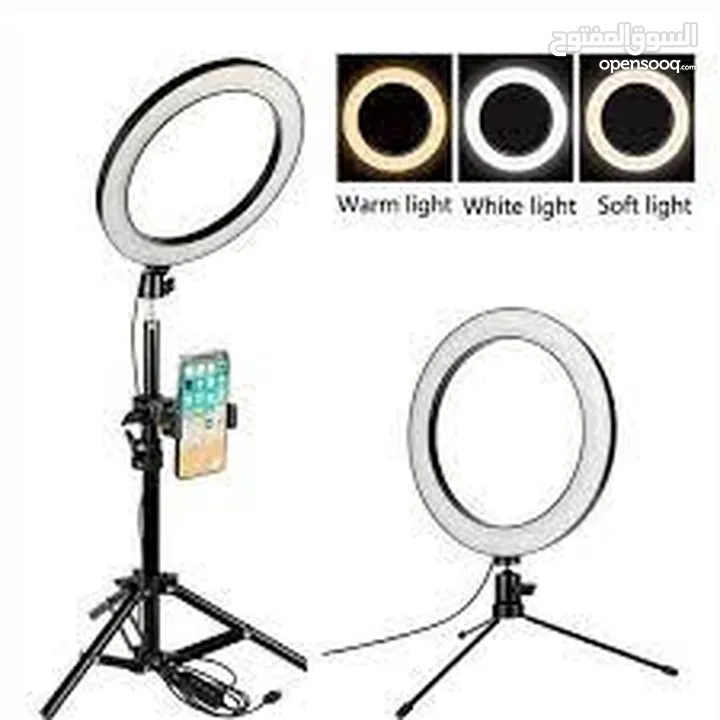 رينج لايت 10 انش ثلاثة الوان ring light color 10inch