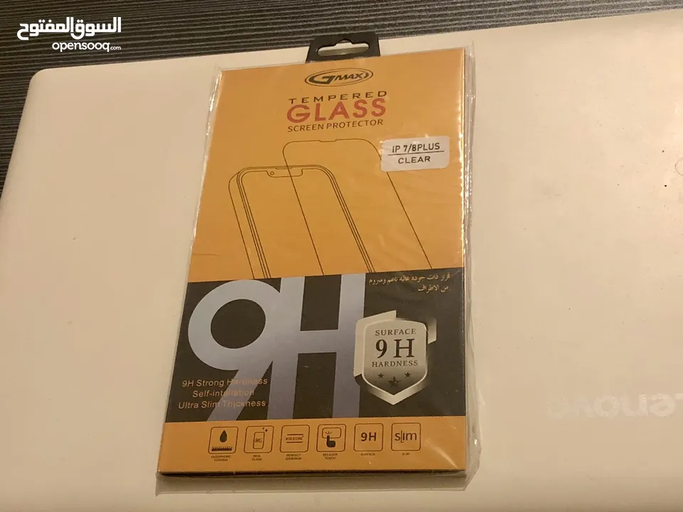 iPhone 8 plus + 7 Plus  كفرات + واقيات شاشة