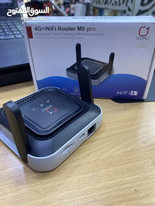 راوتر من شركة VEMO 4G يعمل على جميع الخطوط و شحن مع امكانيه سحب منه خط